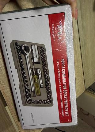Ручной инструмент aiwa 40 pcs combination socket wrench set
