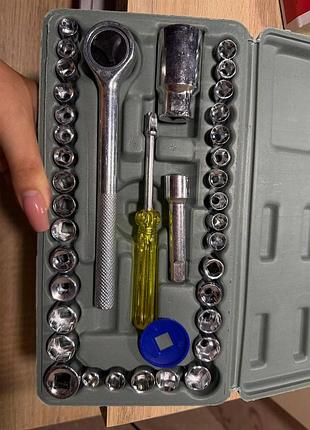 Ручной инструмент aiwa 40 pcs combination socket wrench set 4