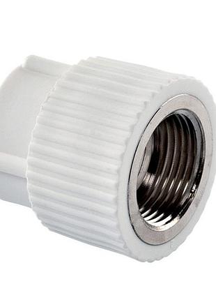 Муфта комбинированная с внутренней резьбой ppr ø25x3/4" белый цвет asco® 25/150шт