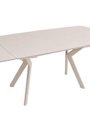 Стол noreen ceramic 140(200)*80 белый/кашемир