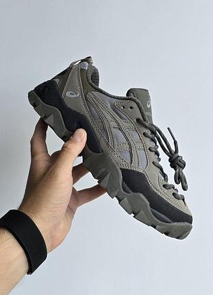 Коричневые кроссовки унисекс asics gel pickax clay grey mink х ассикс 37