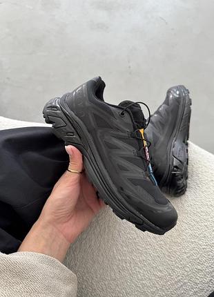 Чорні кросівки унісекс salomon s lab xt-6 triple black х саломон 39