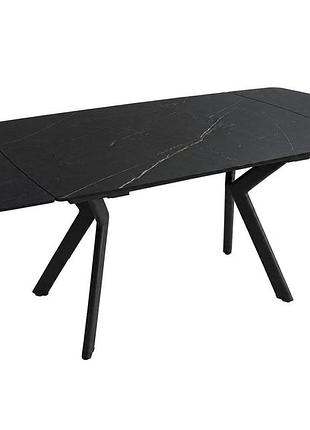 Стол noreen ceramic 140(200)*80 черный/черный