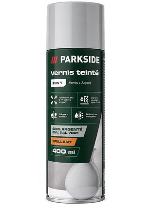 Лак-грунтовка parkside 2 в 1, серебристо-серый ral 7001, глянцевый, 400 мл