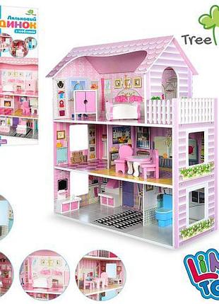 Деревянный домик для кукол md 1204 tree toys 3 этажа