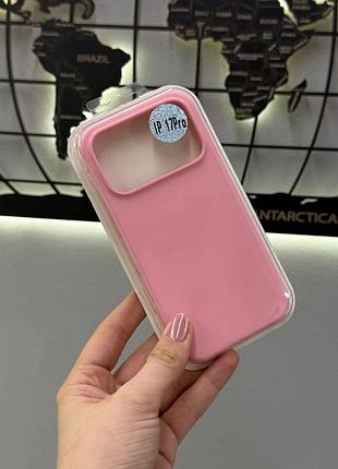 Чохол silicone case чохол з мікрофіброю для iphone 17 pro,чохол-накладка для айфон 17 pro (рожевий)