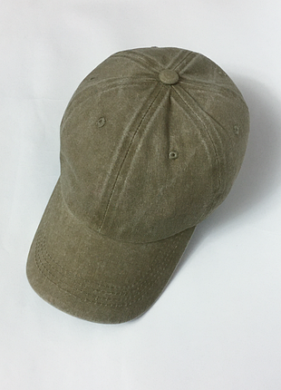 Базова кепка бейсболка хакі в стилі washed faded distress