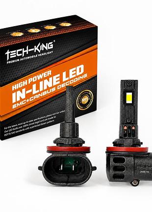 Led лампи h27/881 r13 80w 12000lm 12v 6000k з обманкою canbus (комплект 2-шт) 1:1 з вентилятором охолодження