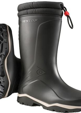 Чоботи гумові dunlop р.39 утепленні до -15 c, чорні, blizzard (арт.k400061)