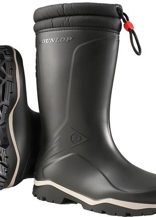 Чоботи гумові dunlop р.36 утепленні до -15 c, чорні, blizzard (арт.k400061)