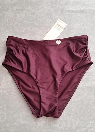 Купальный низ, женские плавки, купальные трусики, бордовые, m, hunkemoller