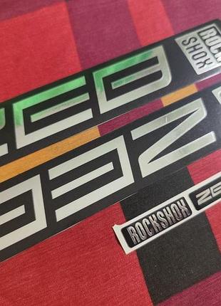 Хром наклейки на вилку перья рокшок рок шок rock shox велосипеда зеб zeb уф печать прямый на ноги