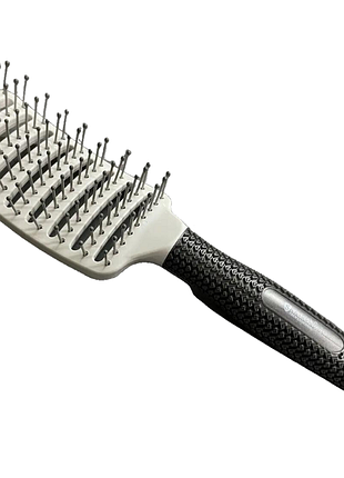 Щетка продувная salon professional изогнутая расческа широкая с пластиковыми штифтами (0076)