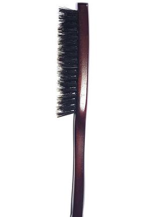 Расческа деревянная salon professional трехрядная с натуральной щетиной для начеса 17149 см