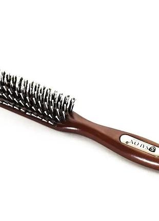 Расческа-щетка salon professional малая комбинированная 4762clb дерево+натуральный ворс