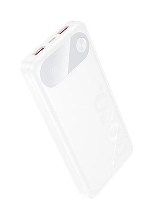 Зовнішній акумулятор hoco j154 victorious 22.5w+pd20w fully compatible power bank(10000mah) white