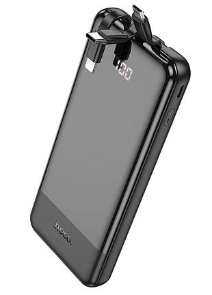 Зовнішній акумулятор hoco j114 charger power bank with cable and digital display(10000mah) black