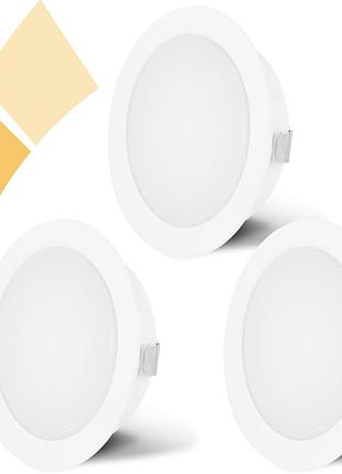 Вбудований світлодіодний прожектор для меблів з регульованою яскравістю 230 в 4000 k ip44 3 шт. білий