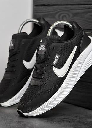 Мужские кроссовки найк стильные nike 41 42, мужской, черно-белый, кроссовки