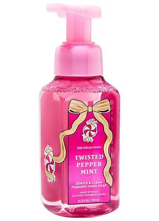 Мыло-пенка для рук bath & body works twisted peppermint foaming soap 259 мл