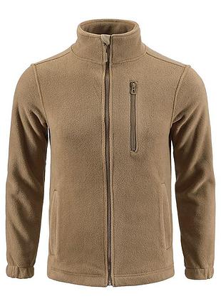 Тактична кофта lesko a162 sand khaki l тепла флісова спортивна