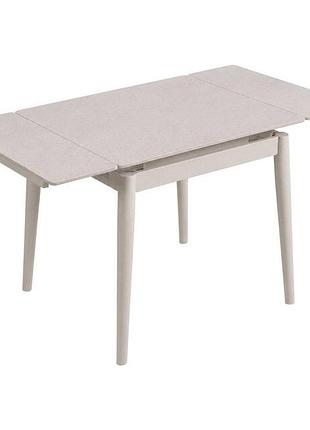 Стол avento ceramic 80(130)*80 белый/кашемир