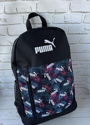 Спортивный тканевый черный рюкзак puma