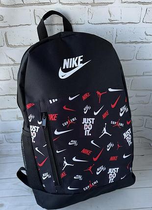 Спортивный тканевый черный рюкзак nike