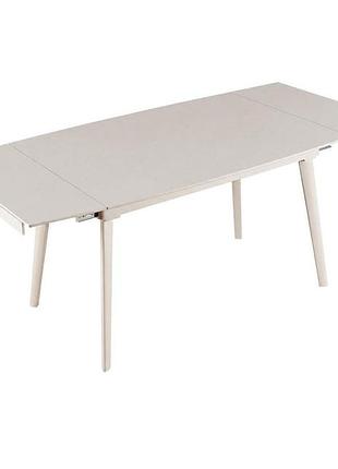 Стол lorian ceramic 120(180)*80 белый/кашемир