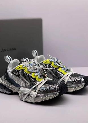 Женские серые кроссовки balenciaga 3xl grey blue x баленсиага 3xl 37