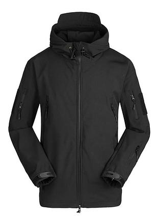 ☛☇тактическая куртка lesko a001 soft shell черная 5xl для мужчин ветрозащитная водоотталкивающая куртка ve-33