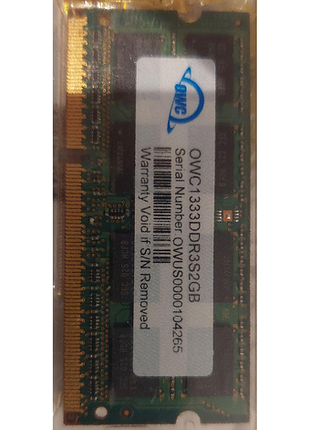 Модуль оперативной памяти для ноутбуков owc ddr3 so-dimm объемом 2 гб