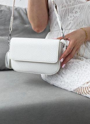 Компактна сумка через плече з ключницею innoe 35002-3, 15х22х7см білий