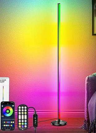 Світлодіодний торшер світильник, rgb, 145 см, пульт, додаток, 16 мільйонів кольорів, синхронізація з музикою