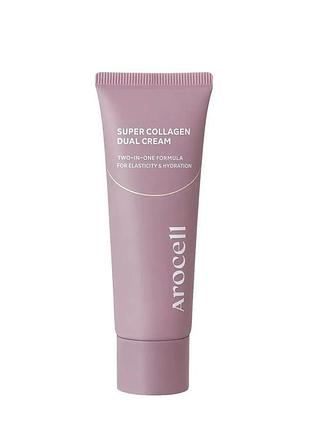 Подвійний крем з колагеном та полінуклеотидами arocell super collagen dual cream, 60 мл