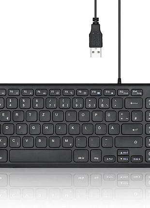 Уцінка! компактна клавіатура perixx 213 usb, безшумні клавіші ножичного типу