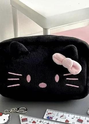 Пенал косметичка плюш hello kitty