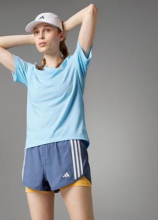 Шорти own the run 3-stripes 2-in-1 shorts