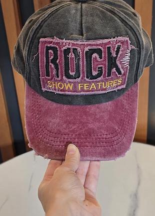 Унісекс кепка rock рожева