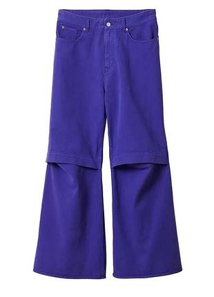 Джинси жіночі h&m studio a/w 2021 фіолетові широкі, розмір 40 l