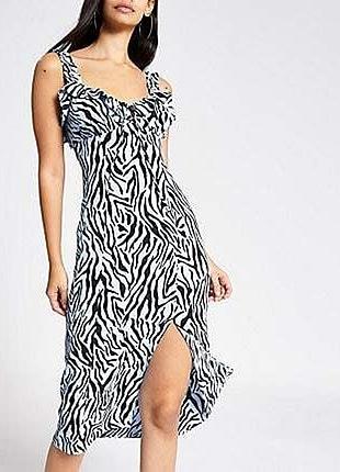 River island uk10 блакитна зебра