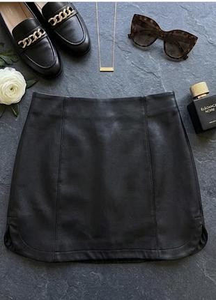 Шкіряна спідниця zara