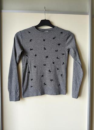 Хлопковый лонгслив zara 2