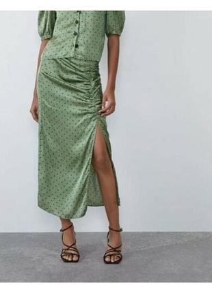 Zara, нова, спідниця, юбка, в горох,