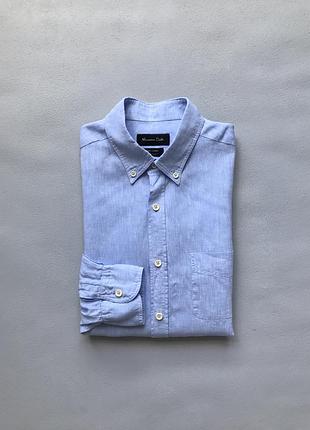 Рубашка мужская льняная massimo dutti