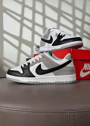 Nike sb dunk low pro white grey black