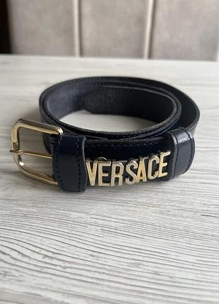 Шкіряний ремінь versace