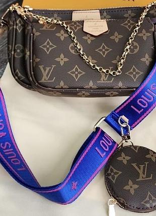 Сумка louis vuitton multi pochette accessoires blue