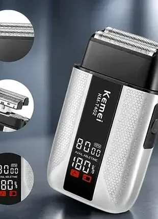 Профессиональная мужская электробритва-шейвер kemei km-t402