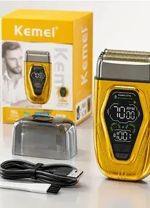 Беспроводная мужская электробритва-шейвер kemei km-t417